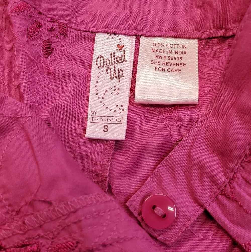 #071 Dolled Up Size Small by F.A.N.G. fuschia sequined skirt - Picture 11 of 16